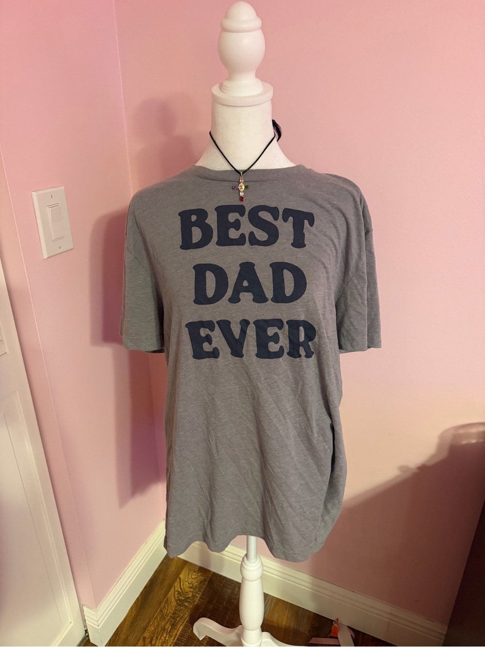 Target Gray Short-Sleeve Tee with Navy 'BEST DAD EVER' Graphic